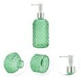 thumbnail image 5 of Unique Bargains 1 Pc Cylinder Argyle Soap Dispenser 13.53oz Green Silver Tone, 5 of 6