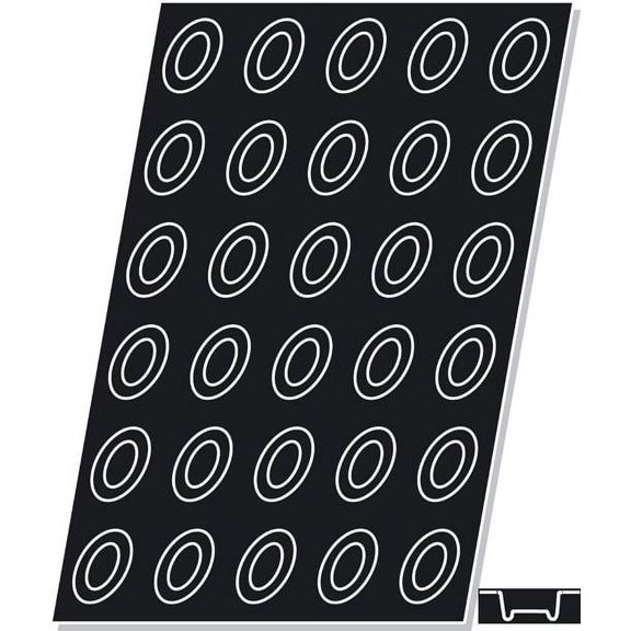 Demarle Flexipan, Oval Savarin 1.6 Oz (48 ml), 30 Cavities