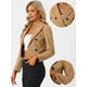 thumbnail image 2 of Chaqueta Corta Tipo Blazer para Mujer con Solapa Informal para Oficina Caqui XL, 2 of 6