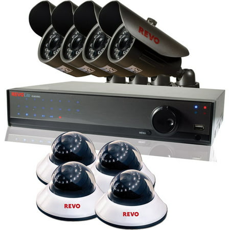Revo Lite 16-Channel 1TB DVR Surveillance System with Eight 660TVL Cameras