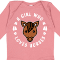 thumbnail image 4 of Inktastic A Girl Who Loves Horses Boys or Girls Long Sleeve Baby Bodysuit, 4 of 5
