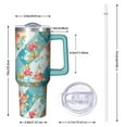 thumbnail image 2 of OBREWU Pioneer Flower Tumbler with Handle and Lid,Pioneer Flower 40oz Double Wall Vacuum Insulated Tumbler,Cups Gift for Women and Men, 2 of 7