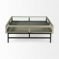 thumbnail image 3 of Mercana Arelius 42" Square Glass Top Display Coffee Table in Gray And Black, 3 of 7