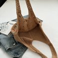 thumbnail image 2 of Bolso Tejido a mano Likrtyny con Perlas Huecas Pequeño Informal caqui Gran Capacidad, 2 of 9