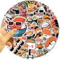 thumbnail image 2 of Paquete de pegatinas Cute Sushi, 50 unidades, vinilo impermeable para equipaje, 2 of 2