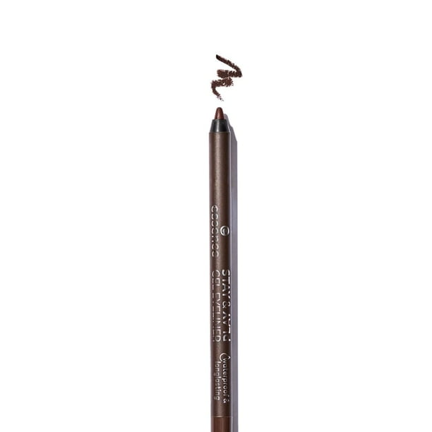Esencia | Delineador de ojos en gel Stay & Play | Textura tipo gel súper suave | Resistente al agua y duradero | Vegano y libre de crueldad (02 Pero primer espresso)