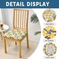 thumbnail image 2 of Chair Covers Seat Covers for Dining Room Chair Seat Covers 4PCS Removable Washable Upholstered Chair Seat Cushion Slipcovers Chair Protector with Elastic Bottom for Dining Room,Office, 2 of 6