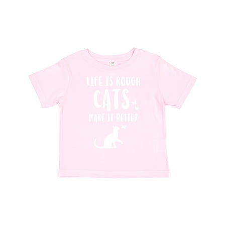 

Inktastic Life is Rough Cats Gift Toddler Boy or Toddler Girl T-Shirt