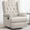 Beige, variant on COOLHUT Swivel Rocker Recliner Chair for Adults, Glider Recliner Chairs with Comfy Linen Fabric, Wing Back Accent Chair with Lumbar Support & Overstuffed Arms for Living Room & Home Teatre, Beige