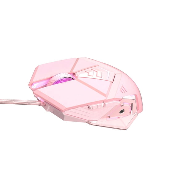jesticaly ABS Wired Gaming Mouse Portable Girls Wired 7 Key Programmable 4 Gear Adjustable Low Noise Computer Laptop Mice