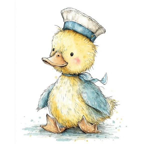 Paint by Numbers for Adults Kids Beginner Little Sailor Duck DIY Acrylic Painting by Numbers Kits with Brushes Acrylic Pigment Home Decoration Gifts 16 x 20 inch