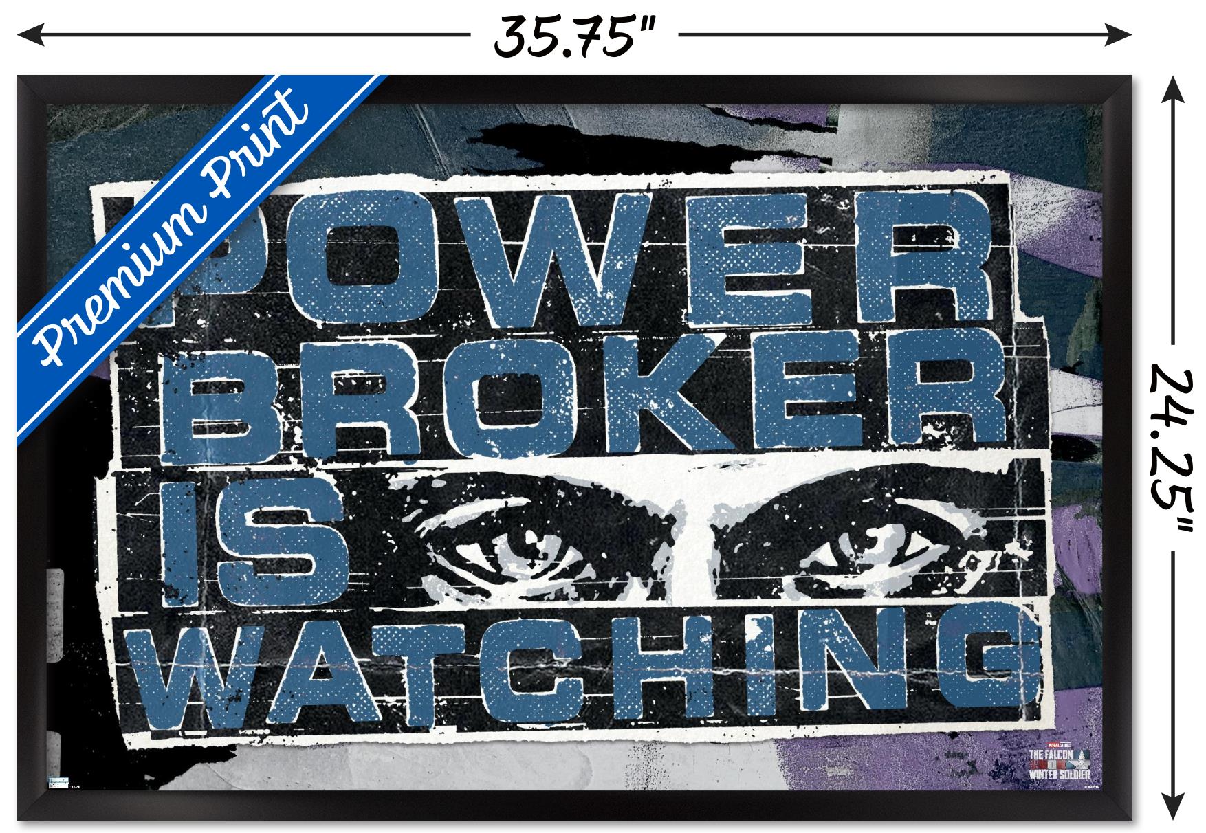 Marvel Falcon and Winter Soldier - Power Broker Watching 1 Wall Poster, 22.375" x 34", Framed