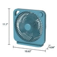 thumbnail image 3 of (2 pack) Mainstays New Style 9 inch Box Indoor Comfort Personal AC Electric Fan, 3 Speeds, Cool Water, 3 of 9