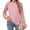 Pink, variant on TEMOFON Womens Long Sleeve Tops Business crew neck Blouses 2024 Casual tunic shirts Lace Work Shirts Fall Clothes blue