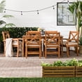 thumbnail image 2 of Pemberly Row Acacia Wood Patio 7-Piece Dining Set in Brown, 2 of 8