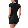 thumbnail image 6 of Gswybco Summer Swimsuit for Women 1PC Swimsuits Sporty Training Bathing Swimwear Short Sleeve Zipper Surfing Swimwear, 6 of 9