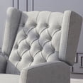 thumbnail image 3 of Llinc Store 20. 50" Deep x 22" Wide Modern Tufted Fabric Push Back Recliner Traditional Home Theater Single Sofa, Gray, 3 of 9