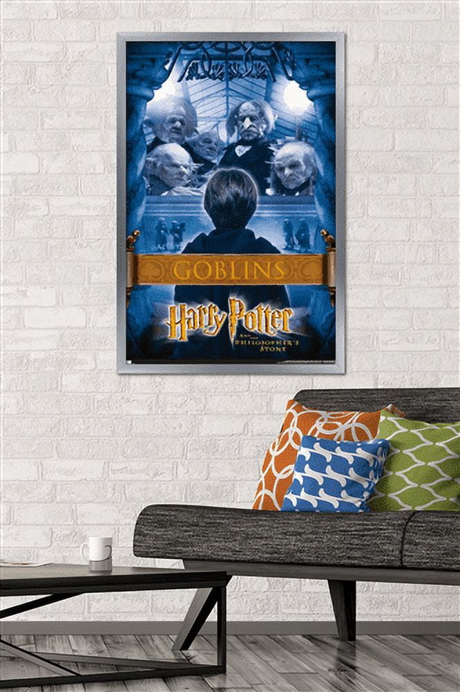 Harry Potter and the Philosopher's Stone - Bankers Wall Poster, 22.375" x 34", Framed