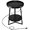 Black, variant on Round End Table with Charging Station, USB Ports, Wood Tabletop & Black Metal Frame, 2-Tier Side Table for Living Room, Bedroom, Brown 15.7 * 15.7 * 23.0inches