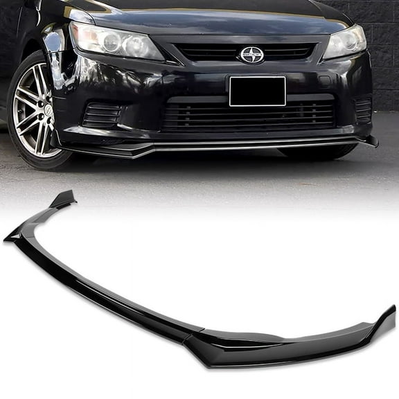 Stay Tuned Performance For 2011-2013 Scion TC Painted Black Front Bumper Spoiler Splitter Lip V-Style