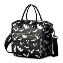 Halloween Bat Pattern Womens Lunch Box for Work,Insulated Large Lunch Bag for Tween and Teen,Loncheras Para Mujer,Leakproof Adult Lunch Bag for Work,Beach,Travel,Picnic,Camping
