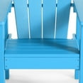 thumbnail image 3 of WestinTrends Malibu Kids Outdoor Adirondack Plastic Patio Chair (Set of 2), Pacific Blue, 3 of 15