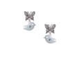 thumbnail image 2 of Delight Jewelry Silvertone Little Bird Initial - V - Silvertone Antiqued Butterfly Post Earrings, 2 of 4