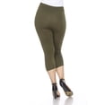 thumbnail image 4 of White Mark Women's Plus Size Super Soft Capri Leggings, 4 of 5