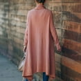 thumbnail image 7 of IROINNID Women's Open Front Coat Solid Color Long Sleeve Leisure Casual Cardigan Sweater Coat With Pockets, Pink, 7 of 7