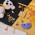 thumbnail image 5 of Theme Alloy Enamel & Hat & Pumpkin Charm Locking Stitch Markers Zinc Alloy Lobster Claw Clasps Locking Stitch Marker Mixed color 3.7~4cm 12pcs/set, 5 of 6