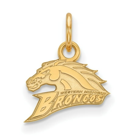 Western Gems Pendant Solid 925 Sterling Silver with Gold-Toned Western Michigan University Extra Small Pendant ()