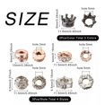 thumbnail image 2 of U8MO 18pc Crown Rondelle Alloy Crystal Rhinestone European Large Hole Beads 10~11.5mm, 2 of 7