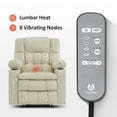 thumbnail image 4 of Lay Flat Dual Motor Power Lift Recliner with Massage and Heat for Petite Elderly, Infinite Position Lift Chair, Faux Leather (Small-Regular, Cream White), 4 of 10