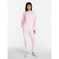 thumbnail image 2 of No Boundaries Boxy Fleece Sweatshirt, Midweight, Women's XXS-XXL, 2 of 5