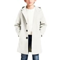 thumbnail image 2 of JIAYUE Girls Outerwear Coats Long Sleeve Spring Autumn Button Down Hooded For Boys Classic Trench Style For Trendy Kids Jacket, 2 of 7