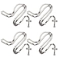 thumbnail image 1 of Collar Colgante VentDepot CatholicDivin04 4Pzas 30cm 5.3x3.1cm Cruz Cuentas 10mm Madera Blanco, 1 of 2