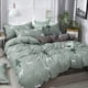 thumbnail image 3 of Edredón de cuatro piezas de algodón con aloe vera y lijado sencillo, juego de cama de tres piezas para dormitorio, 3 of 6