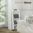 thumbnail image 4 of HBTower Folding 2 Step Ladder, Step Stool for Adults,  Folding Step Stool with Cushioned Handle, Wide Pedal, 330Lbs Load Heavy Duty, White, 4 of 7