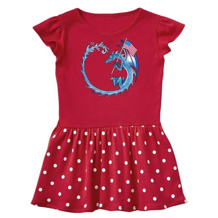 

Inktastic Dragon with American Flag Gift Baby Girl Dress
