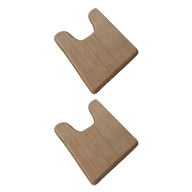 Alfombrilla de baño Toystoory espuma tipo U lavable antideslizante Caqui 50*60cm 2piezas