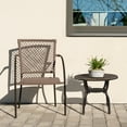 thumbnail image 2 of Cast Aluminum Outdoor Side Table, Anti-Rust Outdoor Round End Table, Patio Coffee Bistro Table for Indoor Garden Porch Balcony, Antique Bronze, 2 of 10