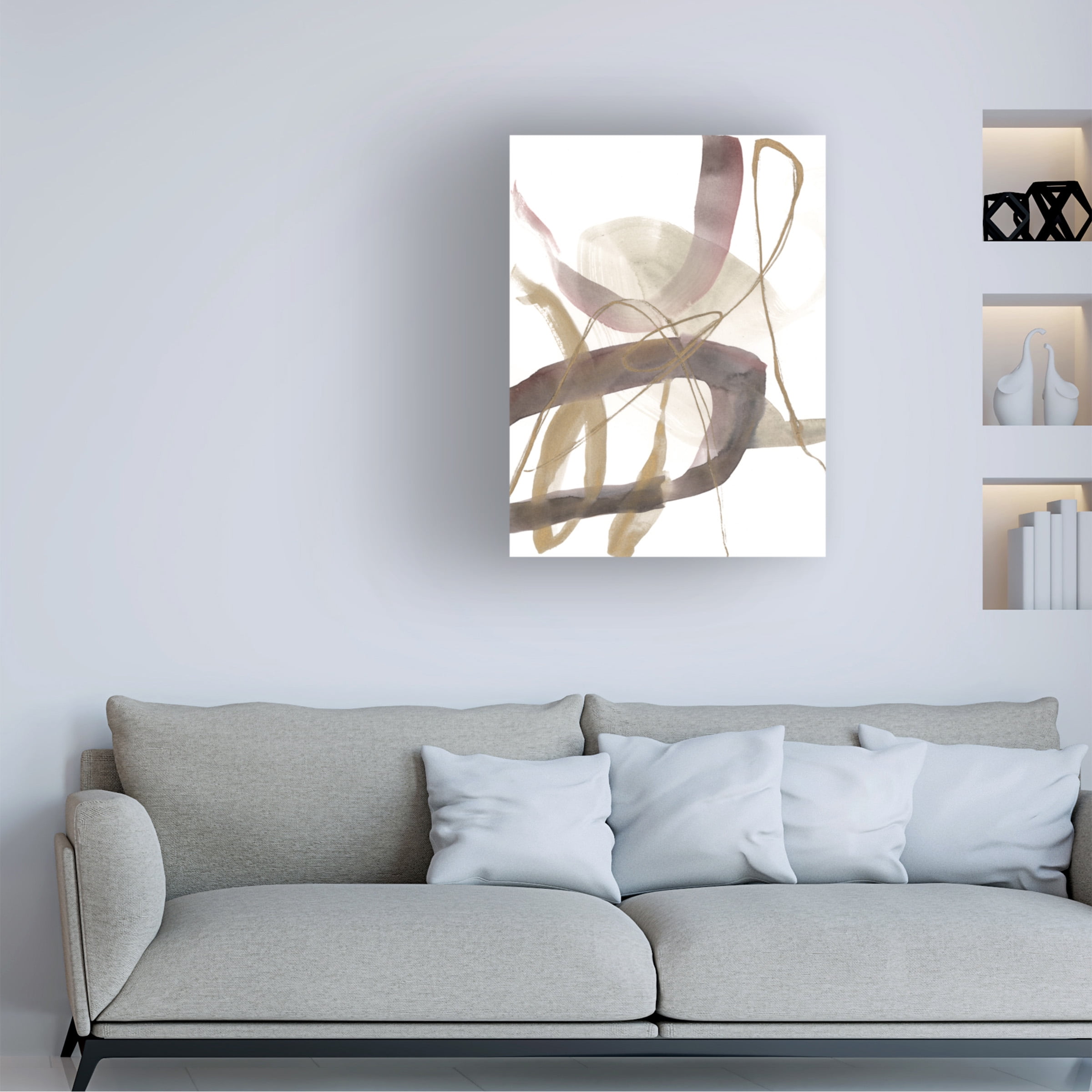 Jennifer Goldberger 'A Hint of Plum I' Canvas Art