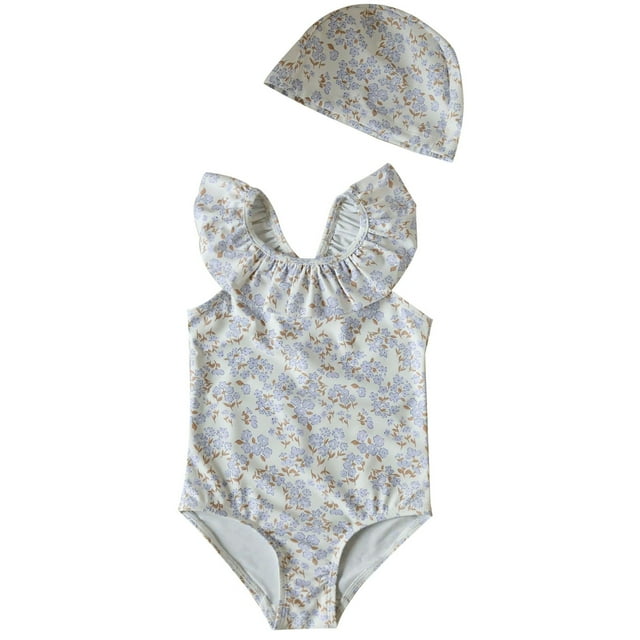 Girls Swim Suit Purple One Piece Swimsuit Teens Quick Drying Girls Bathing Suits 7-8 Years