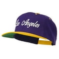thumbnail image 2 of Los Angeles Embroidered Snapback Cap - Purple Gold OSFM, 2 of 5