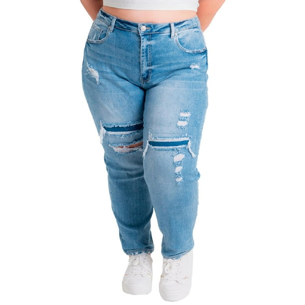 Mom Jeans Balam /Tallas Extras, 6407 (Medio) azul 36