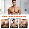 thumbnail image 4 of Hair Removal Cream for Men, Body & Intimate Grooming Cream, Easy Rinse Depilatory for Chest, Back, Arms, Legs, Smooth Care Formula for Daily Use, 120g (3, 120g), 4 of 8
