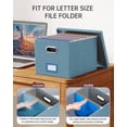 thumbnail image 4 of Organizador de archivos Oterri con tapa, caja de almacenamiento azul oscuro, 4 of 7