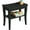 Black, variant on Bamboo Shower Bench - Shower Stool with Storage Shelf, Non-Slip Bathroom Seat, Spa Decor Bath Bench, Foot Rest Shaving Stool for Shower, 17”x9”x17”