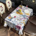 thumbnail image 5 of Pioneer Flower Floral Print Pattern Rectangle Tablecloth 60"x102",Waterproof Polyester Rectangle Table Cloth, Wipeable Spillproof Polyester Tablecloth for Dining, Camping, Indoor and Outdoor, 5 of 6