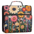 thumbnail image 5 of FORMRS Zipper Binder with Shoulder Strap 2-inch Ring 500 Sheet Capacity File Bag, Large Colorful Flowers, 5 of 5
